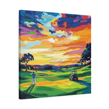 Load image into Gallery viewer, Vibrant Golf Sunset Canvas Art
