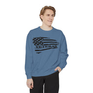 Veteran Flag Unisex Garment-Dyed Sweatshirt - Comfortable Tribute for Heroes