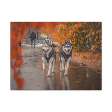 Load image into Gallery viewer, Husky Wall Art Canvas - Autumn Vibes Home Decor
