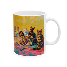 Load image into Gallery viewer, Colorful Cat Art Ceramic Mug

