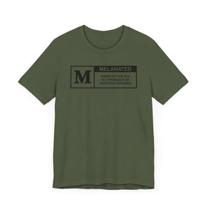 Unisex Jersey Tee - "Melanated" Graphic Short Sleeve Shirt