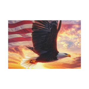 Patriotic Eagle Canvas Wall Art