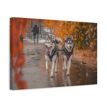 Load image into Gallery viewer, Husky Wall Art Canvas - Autumn Vibes Home Decor
