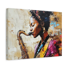 Load image into Gallery viewer, Saxophone Art Canvas, Elegant Wall Decor for Jazz Lovers, Music-Themed Home Decoration, Perfect Gift for Musicians, Unique Art Piece, [...]
