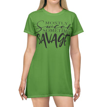 Load image into Gallery viewer, T-Shirt Dress (AOP) - Savage
