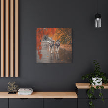 Load image into Gallery viewer, Husky Wall Art Canvas - Autumn Vibes Home Decor

