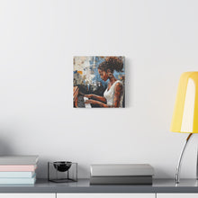 Load image into Gallery viewer, Piano Woman Canvas Art, Stylish Modern Decor, Gift for Music Lovers, Home Wall Art, Unique Artistic Playroom Decor
