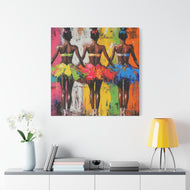 Vibrant Ballet Canvas Art, Colorful Wall Decor for Dance Lovers, Stylish Home Decor, Gift for Dancers, Ballerina Art Piece