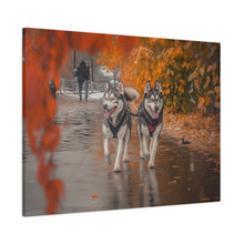 Load image into Gallery viewer, Husky Wall Art Canvas - Autumn Vibes Home Decor
