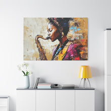 Load image into Gallery viewer, Saxophone Art Canvas, Elegant Wall Decor for Jazz Lovers, Music-Themed Home Decoration, Perfect Gift for Musicians, Unique Art Piece, [...]
