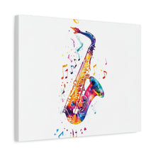 Load image into Gallery viewer, Vibrant Saxophone Canvas Wall Art - Perfect for Music Lovers
