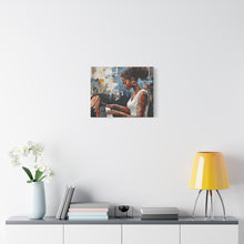 Load image into Gallery viewer, Piano Woman Canvas Art, Stylish Modern Decor, Gift for Music Lovers, Home Wall Art, Unique Artistic Playroom Decor
