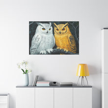 Load image into Gallery viewer, Owl Lovers Matte Canvas Print - Stretched Wall Art
