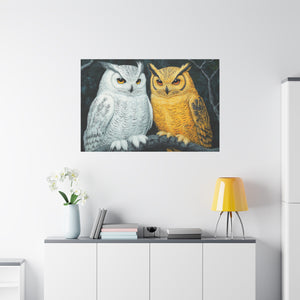 Owl Lovers Matte Canvas Print - Stretched Wall Art