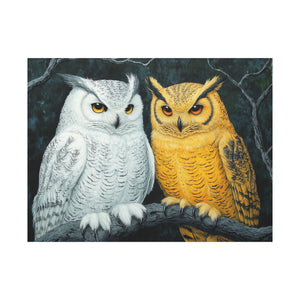 Owl Lovers Matte Canvas Print - Stretched Wall Art