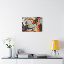 Load image into Gallery viewer, Piano Art Canvas Wall Decor, Inspirational Home Art, Music Lover Gift, Black Woman Artwork, Modern Art Print
