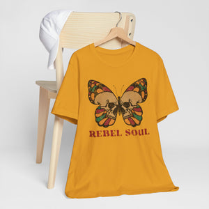 Vintage Rebel Soul Butterfly Tee - Unisex Jersey Short Sleeve Shirt