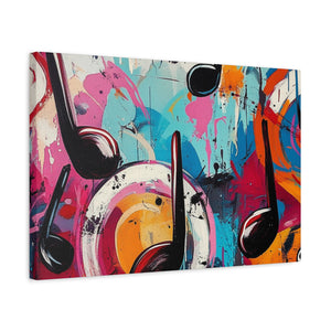 Colorful Music Note Canvas Wall Art - Vibrant Home Decor for Music Lovers
