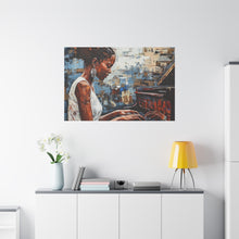 Load image into Gallery viewer, Canvas Wall Art, Piano Woman Artwork, Living Room Decor, Music Lover Gift, Black Artist Print, Home Office Decoration
