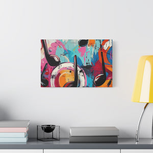 Colorful Music Note Canvas Wall Art - Vibrant Home Decor for Music Lovers