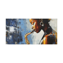 Load image into Gallery viewer, Saxophone Art Canvas, Music Lover Decor, Jazz Wall Art, Unique Gift for Musicians, Home Office Decoration, Inspirational Artwork
