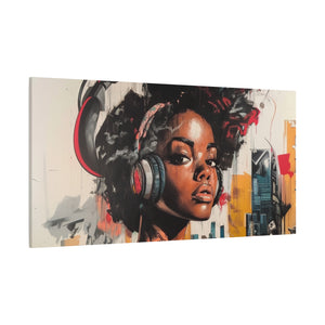 Urban Vibe Matte Canvas Print - Stylish Artwork for Music Lovers