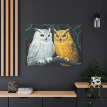 Load image into Gallery viewer, Owl Lovers Matte Canvas Print - Stretched Wall Art
