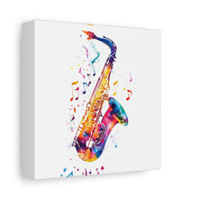 Load image into Gallery viewer, Vibrant Saxophone Canvas Wall Art - Perfect for Music Lovers
