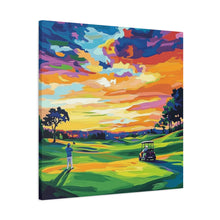 Load image into Gallery viewer, Vibrant Golf Sunset Canvas Art
