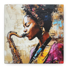 Load image into Gallery viewer, Saxophone Art Canvas, Elegant Wall Decor for Jazz Lovers, Music-Themed Home Decoration, Perfect Gift for Musicians, Unique Art Piece, [...]

