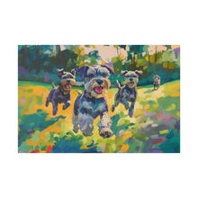 Load image into Gallery viewer, Vibrant Schnauzer Dogs Canvas Wall Art
