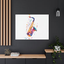 Load image into Gallery viewer, Vibrant Saxophone Canvas Wall Art - Perfect for Music Lovers
