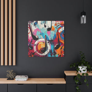 Colorful Music Note Canvas Wall Art - Vibrant Home Decor for Music Lovers