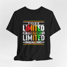 Load image into Gallery viewer, Inspirational Unisex Short Sleeve Tee - "Never Be Limited" Design
