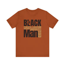 Load image into Gallery viewer, Empowering Unisex Jersey Tee - "I Am BLACK Man: Powerful Leader, Intelligent, Ambitious, Blessed"
