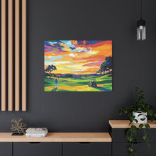 Load image into Gallery viewer, Vibrant Golf Sunset Canvas Art
