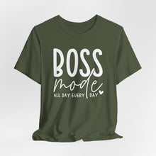 Load image into Gallery viewer, Boss Mode Unisex Jersey Tee - Motivational Short Sleeve Shirt for Entrepreneurs

