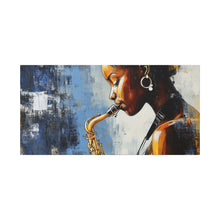Load image into Gallery viewer, Saxophone Art Canvas, Music Lover Decor, Jazz Wall Art, Unique Gift for Musicians, Home Office Decoration, Inspirational Artwork
