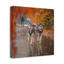 Load image into Gallery viewer, Husky Wall Art Canvas - Autumn Vibes Home Decor
