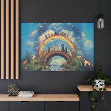 Load image into Gallery viewer, Rainbow Bridge Dog Canvas Artwork - Pet Lovers Home Decor
