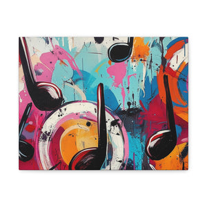 Colorful Music Note Canvas Wall Art - Vibrant Home Decor for Music Lovers