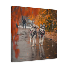 Load image into Gallery viewer, Husky Wall Art Canvas - Autumn Vibes Home Decor
