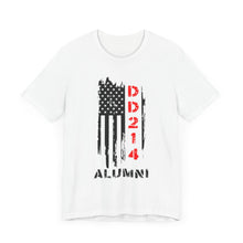 Load image into Gallery viewer, Patriotic Alumni Short Sleeve Tee - DD214 Design
