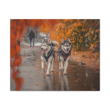 Load image into Gallery viewer, Husky Wall Art Canvas - Autumn Vibes Home Decor
