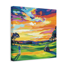 Load image into Gallery viewer, Vibrant Golf Sunset Canvas Art
