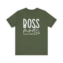 Load image into Gallery viewer, Boss Mode Unisex Jersey Tee - Motivational Short Sleeve Shirt for Entrepreneurs
