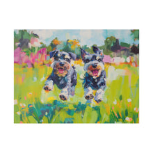 Load image into Gallery viewer, Playful Schnauzer Dogs Canvas Art
