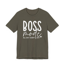 Load image into Gallery viewer, Boss Mode Unisex Jersey Tee - Motivational Short Sleeve Shirt for Entrepreneurs
