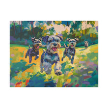 Load image into Gallery viewer, Vibrant Schnauzer Dogs Canvas Wall Art
