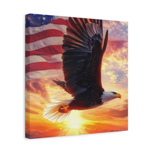 Patriotic Eagle Canvas Wall Art
